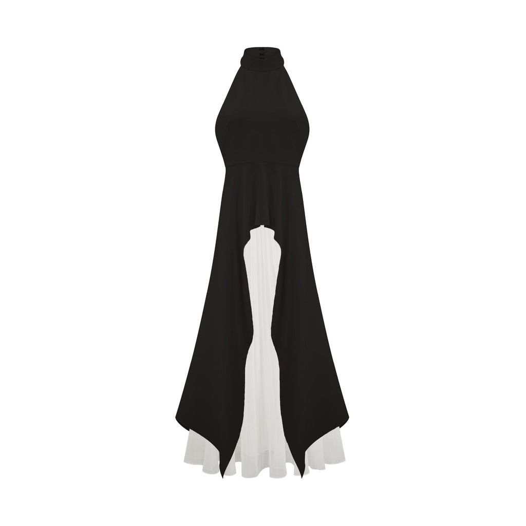 Marta | Vestido largo con cuello halter y capas