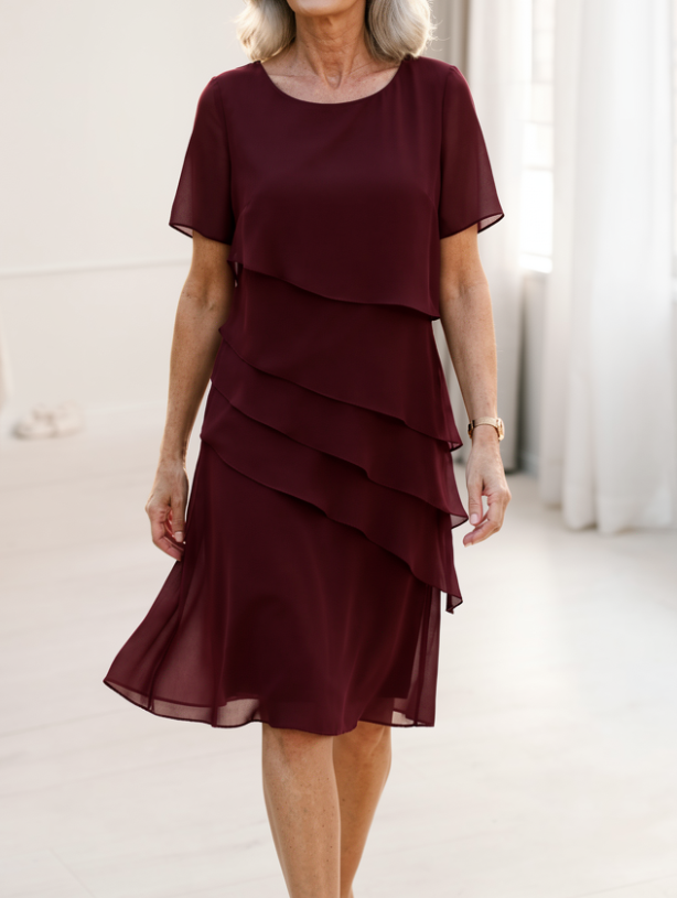 Elena – Elegante vestido vaporoso con volantes