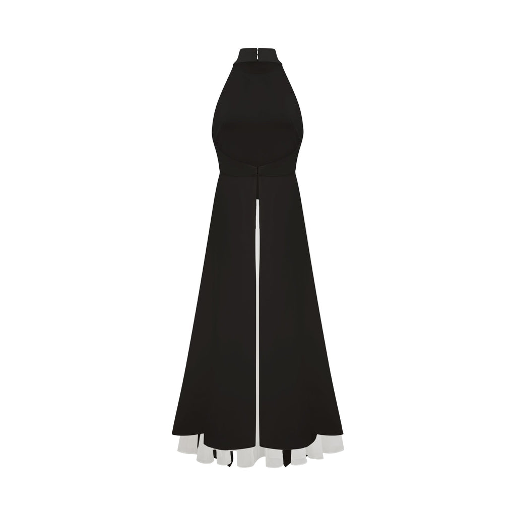 Marta | Vestido largo con cuello halter y capas