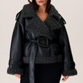 Carla™ | Elegante Chaqueta con cinturón Sherpa