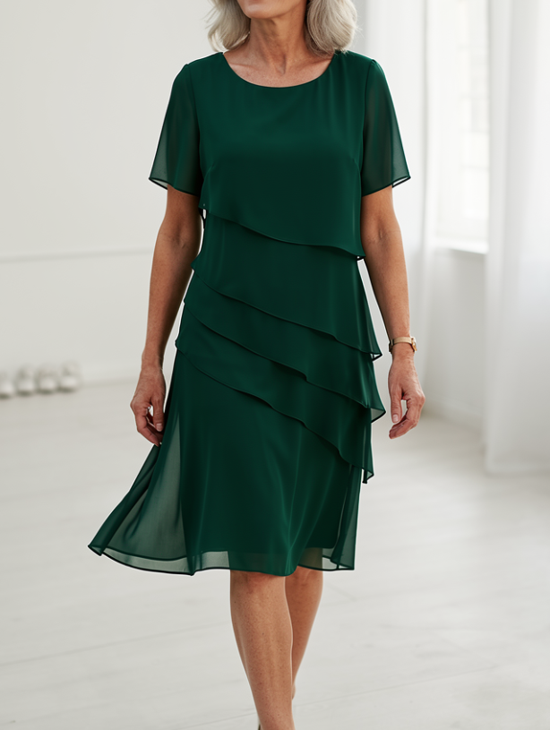 Elena – Elegante vestido vaporoso con volantes