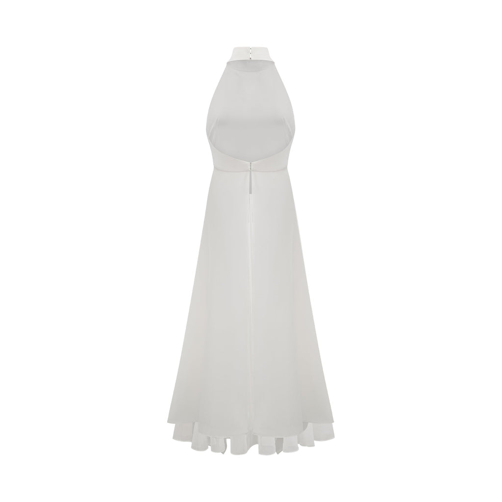 Marta | Vestido largo con cuello halter y capas