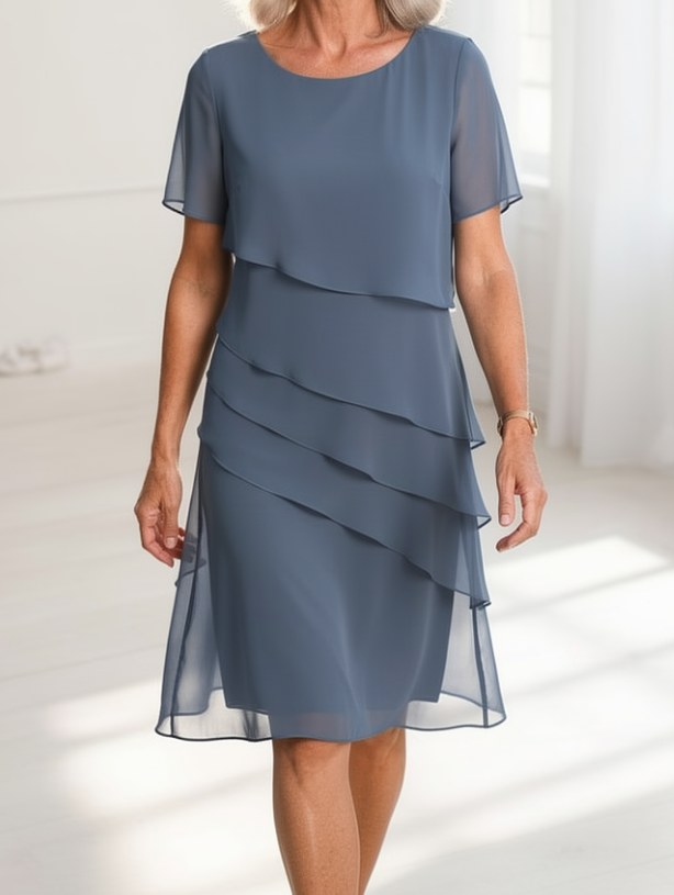Elena – Elegante vestido vaporoso con volantes