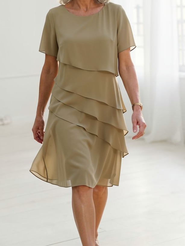 Elena – Elegante vestido vaporoso con volantes