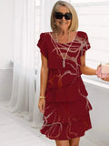 Erika – Elegante vestido vaporoso con volantes