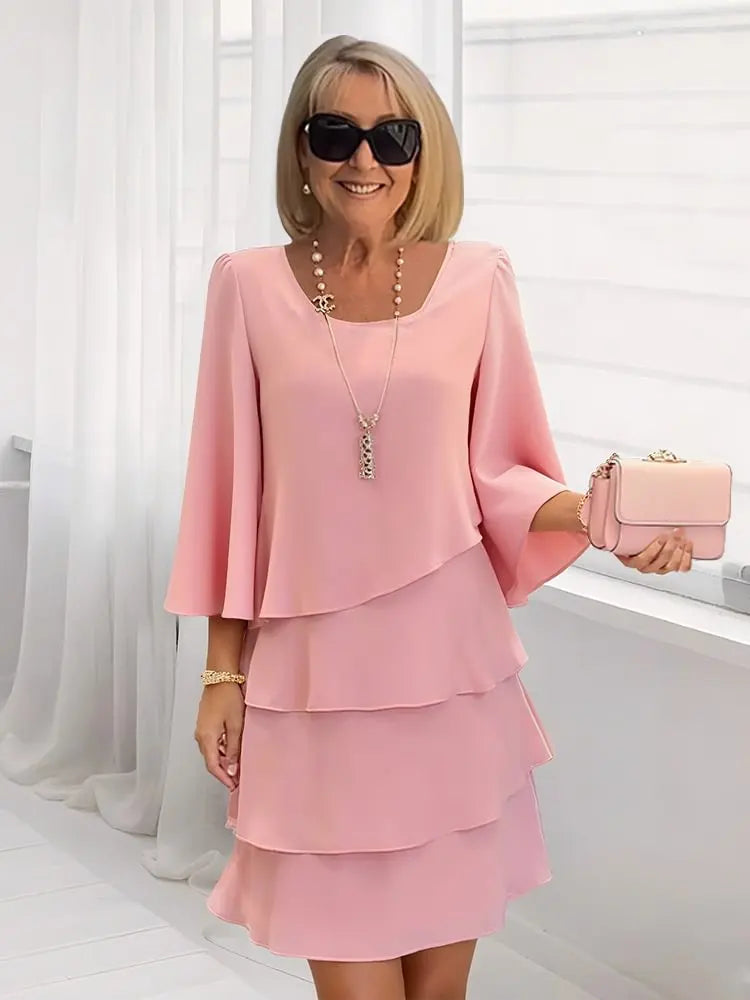 Samara – Elegante vestido vaporoso con volantes