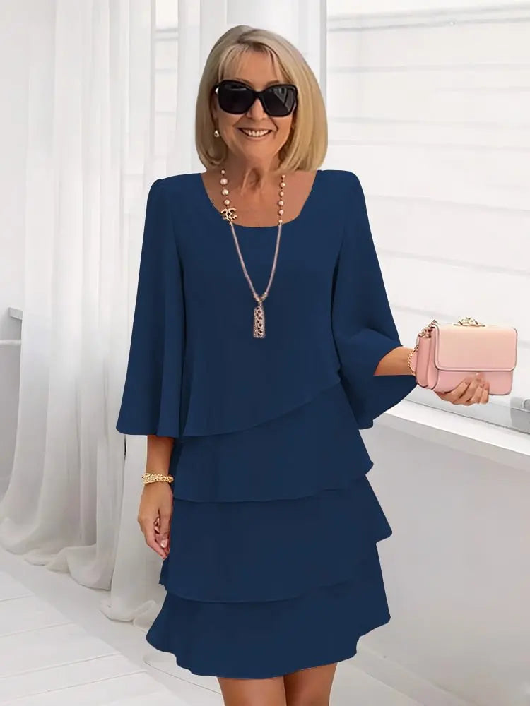 Samara – Elegante vestido vaporoso con volantes