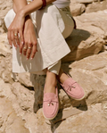 Stylish pink loafers