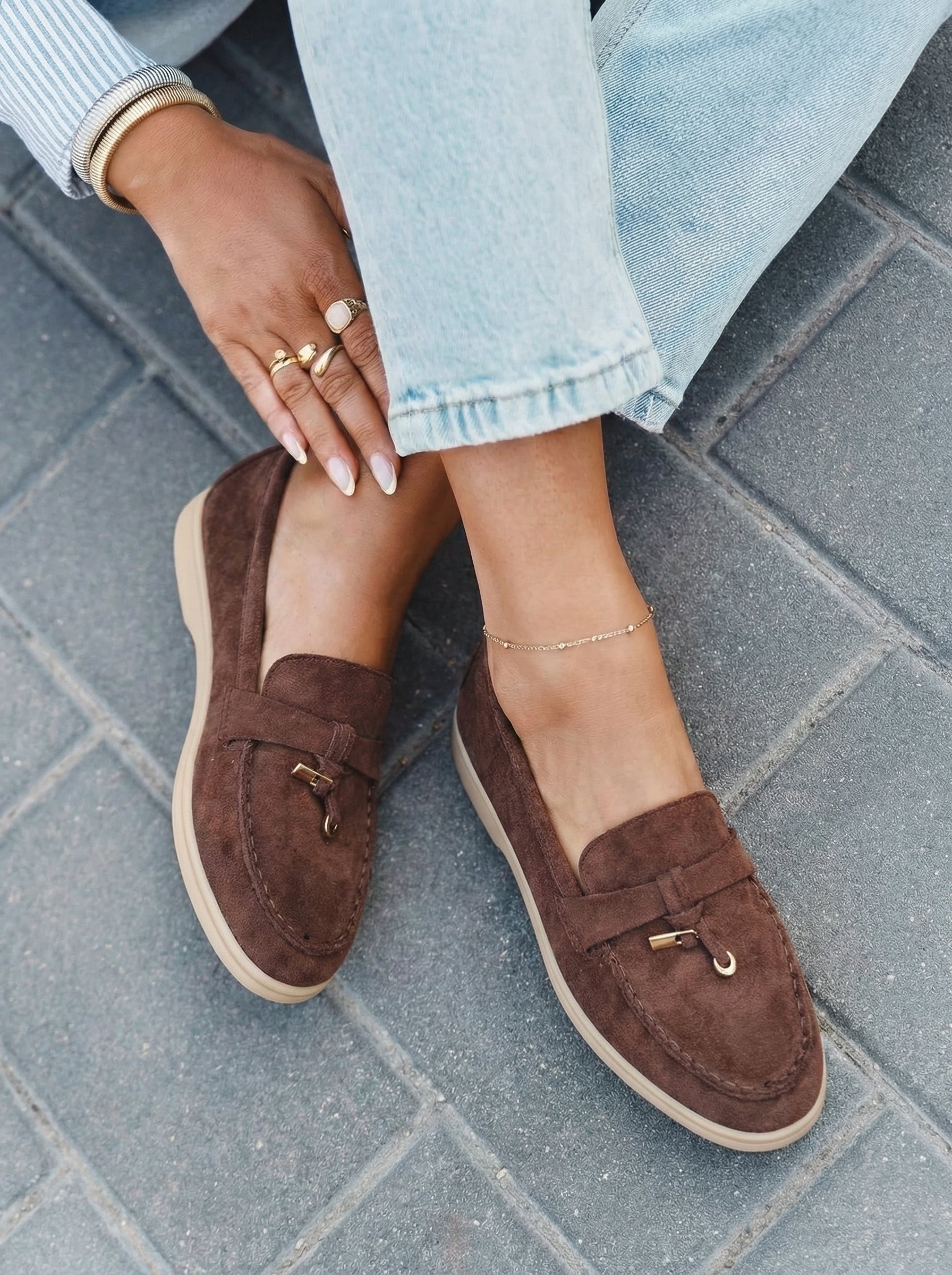 Mocasín marrón elegante
