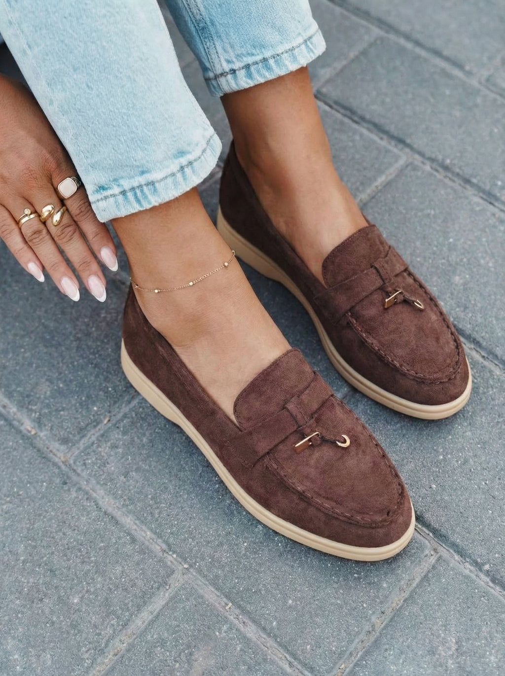 Mocasín marrón elegante
