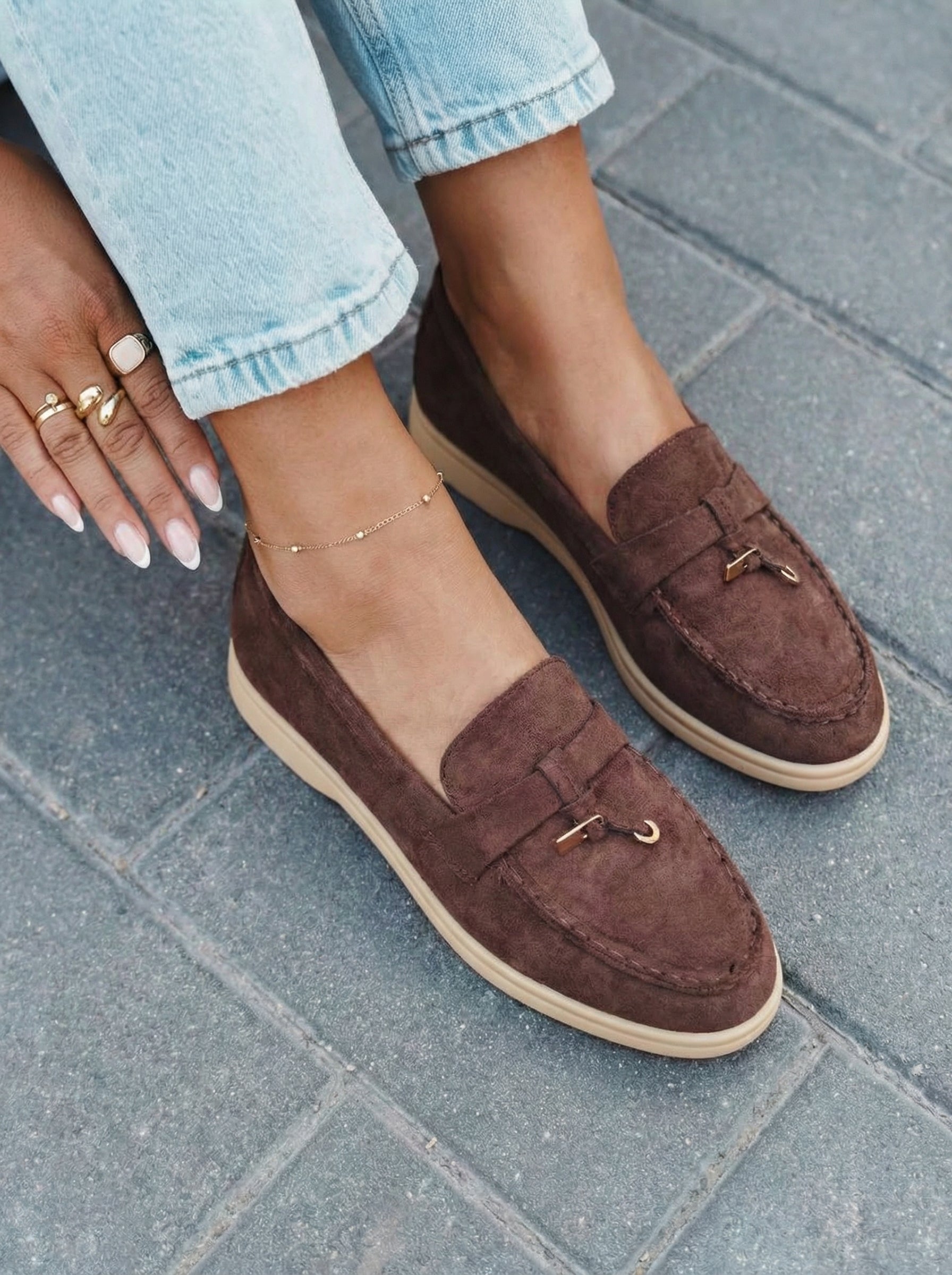 Mocasín marrón elegante