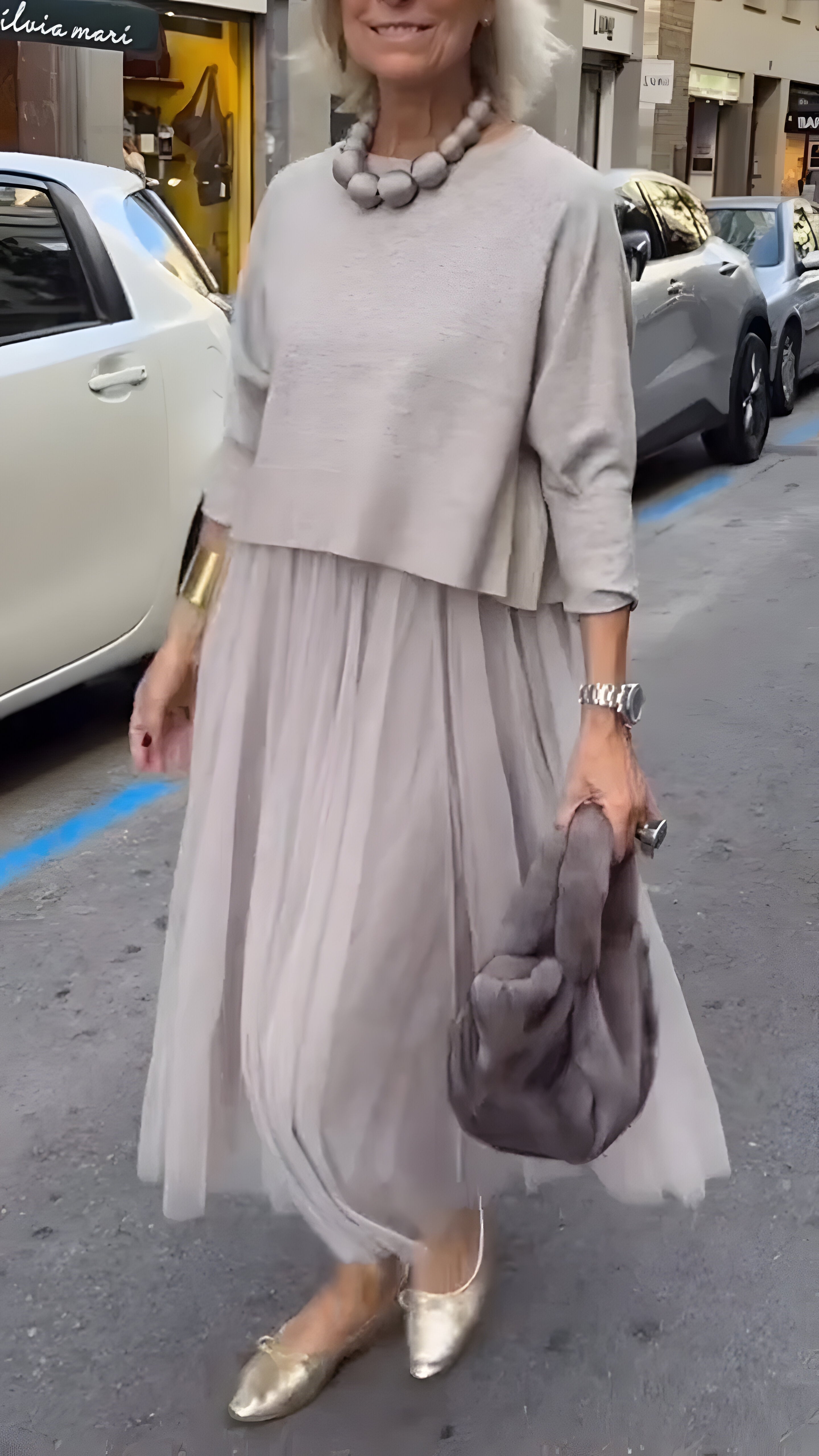 Pilar™ | Elegante vestido midi de capas