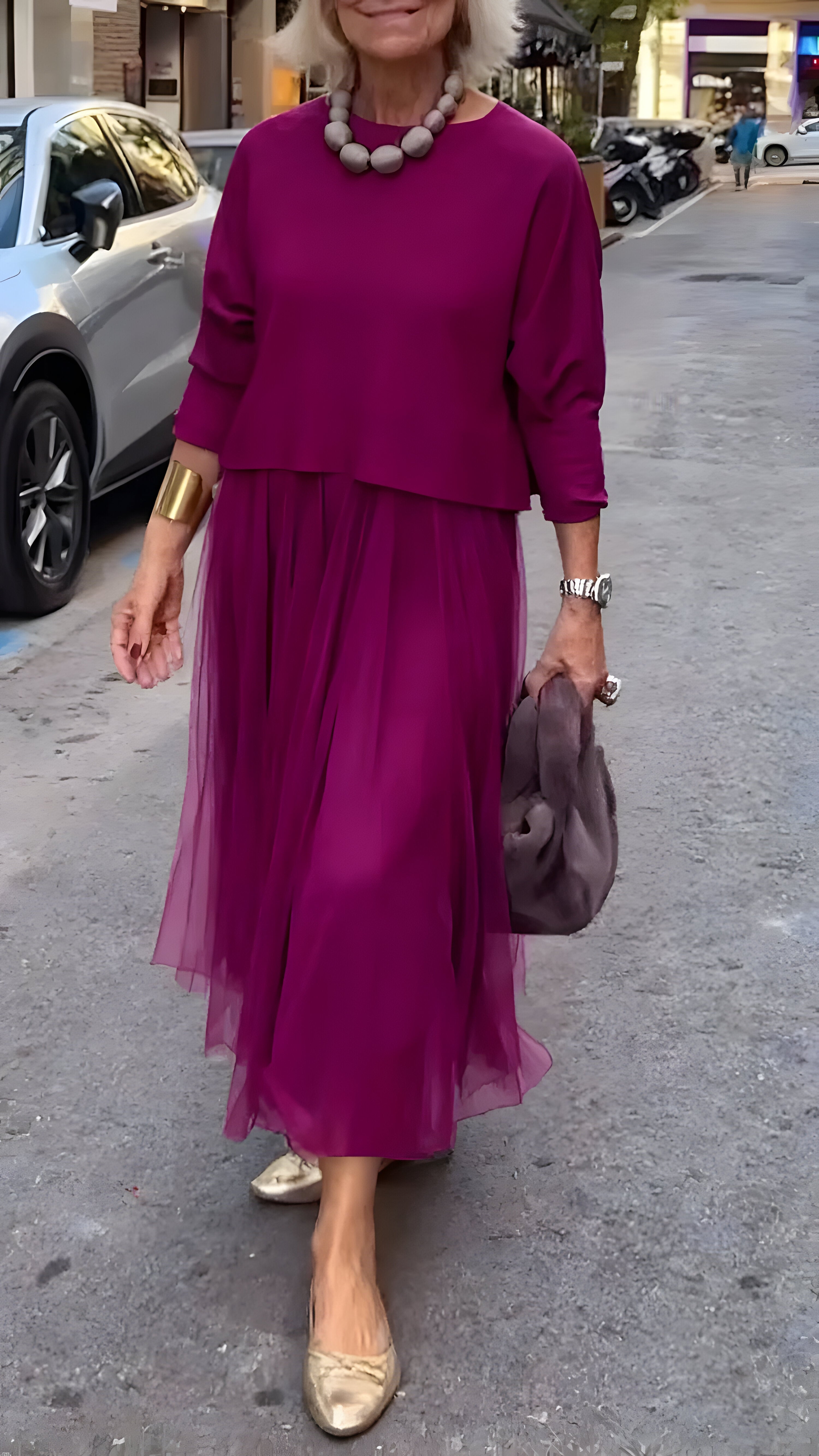 Pilar™ | Elegante vestido midi de capas