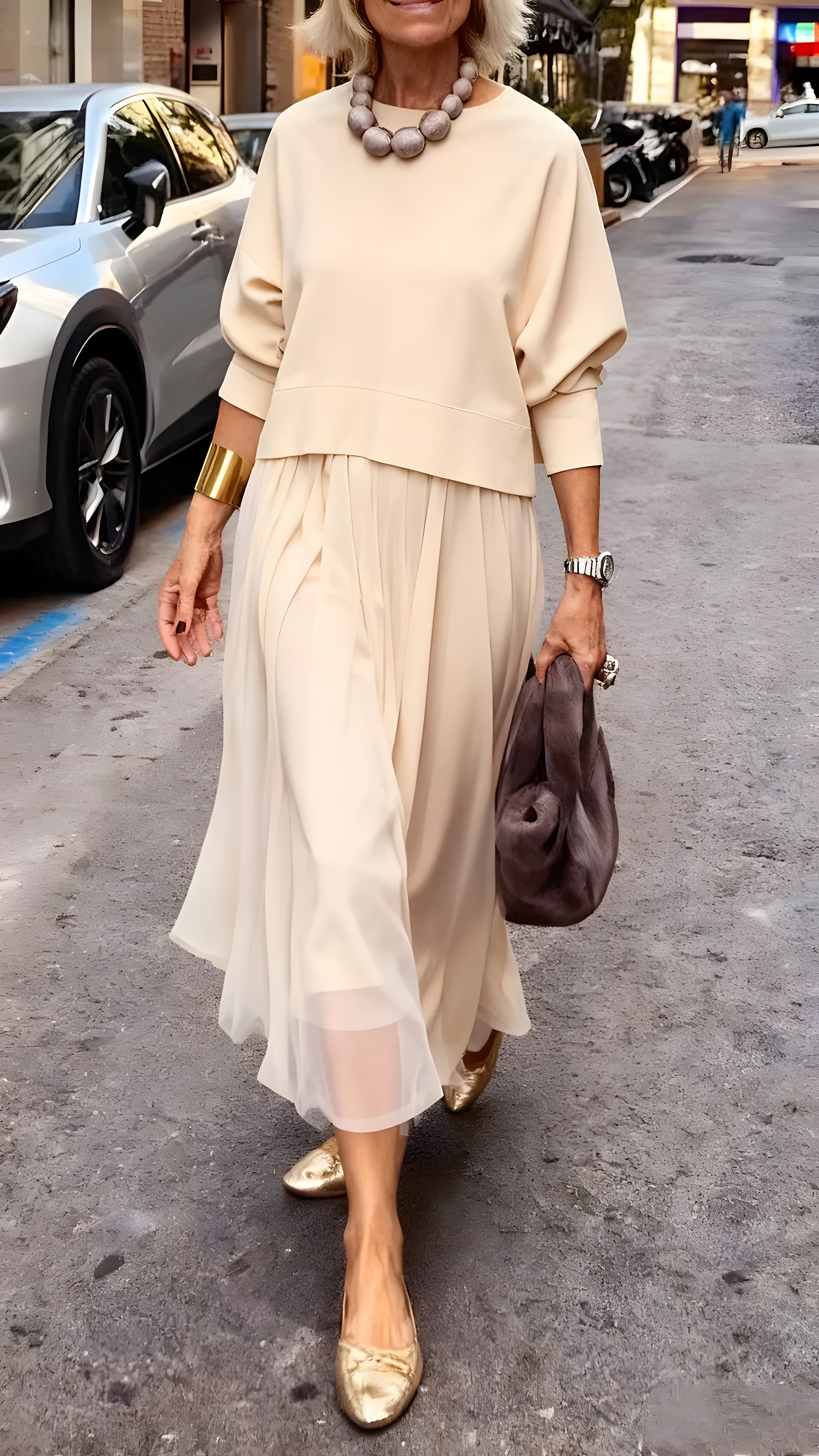 Pilar™ | Elegante vestido midi de capas